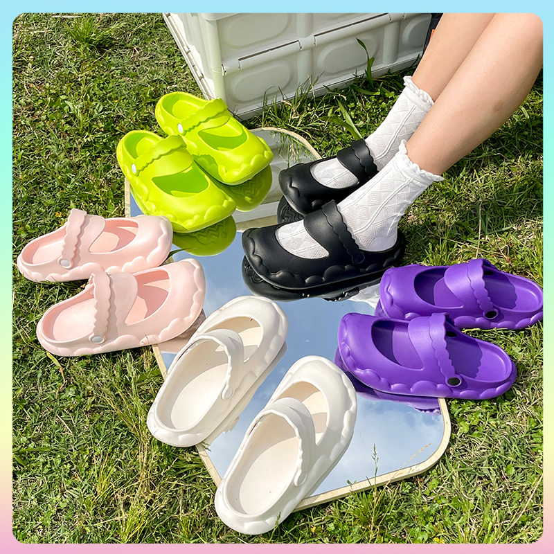 Sandal Mary Jane Wanita Jelly Import EVA Sendal Wanita Lucu Korea Karakter Sandal Jelly Wanita Murah Anti Slip