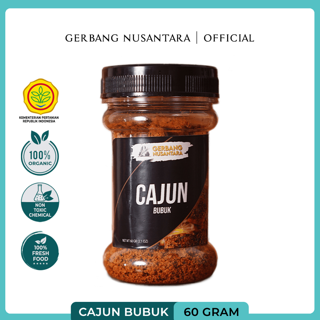 BUMBU DAPUR CAJUN BUBUK SAUCE BTS POWDER GERBANG NUSANTARA RASA REMPAH MERICA LADA 60g