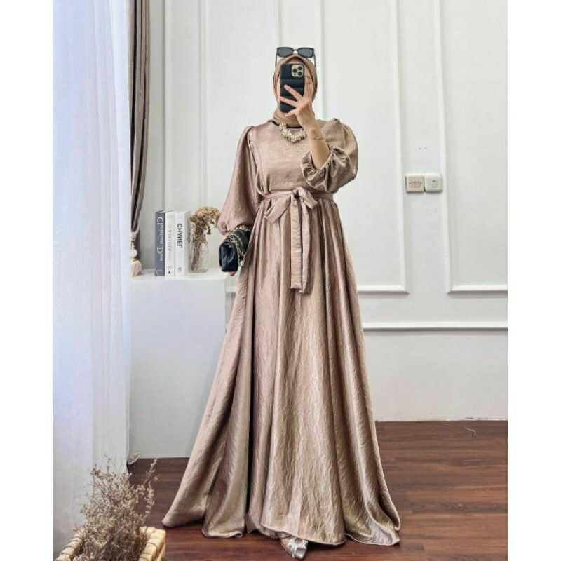 SEPHIA DRESS MAXY SANTORINI SILK - DRESS KONDANGAN WANITA TERBARU 2023 - DRESS BRIDESMAID BUSUI FRIENDLY