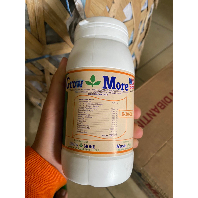 Pupuk growmore 6 30 30 isi 454gram pupuk bunga dan buah