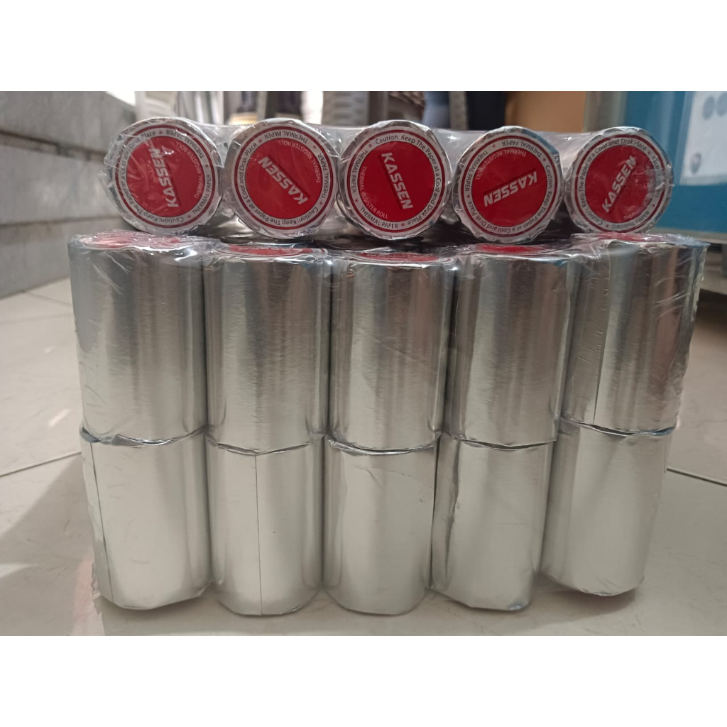 

KASSEN Thermal Paper Kertas Thermal 57x40 (cocok dgn 58x40) Kertas POS Kasir Printer