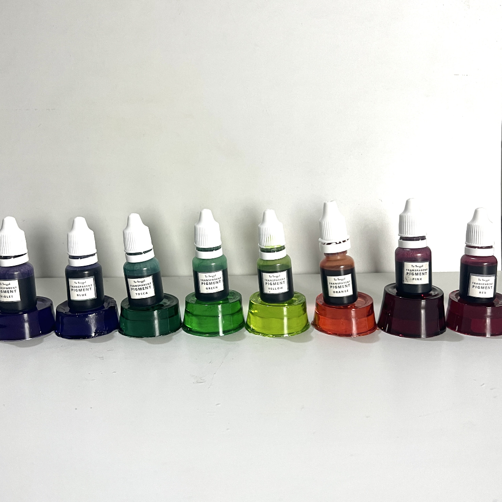 Pigmen Transparant Resin Colour 10ml VARIAN LENGKAP Alcohol Ink Recin Cat Warna Pigment Pewarna Dekorasi Craft Recine Mewarnai Bahan Kesenian Color Art Work Coloring Pigmented Crafting Transparan Kerajinan Perlengkapan Bening Glass Grosir Prakarya Malang