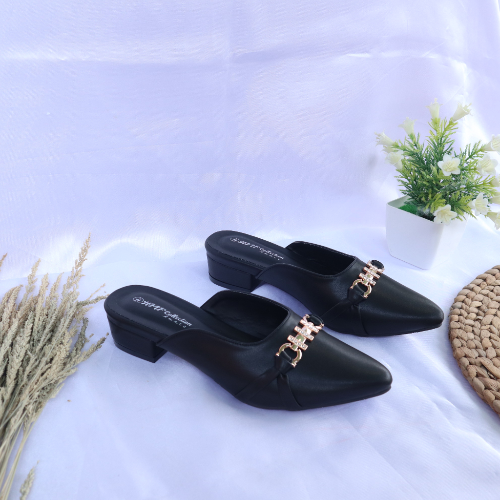 HMF Nocrima Sepatu Hak Mules Wanita 3 Cm MT17