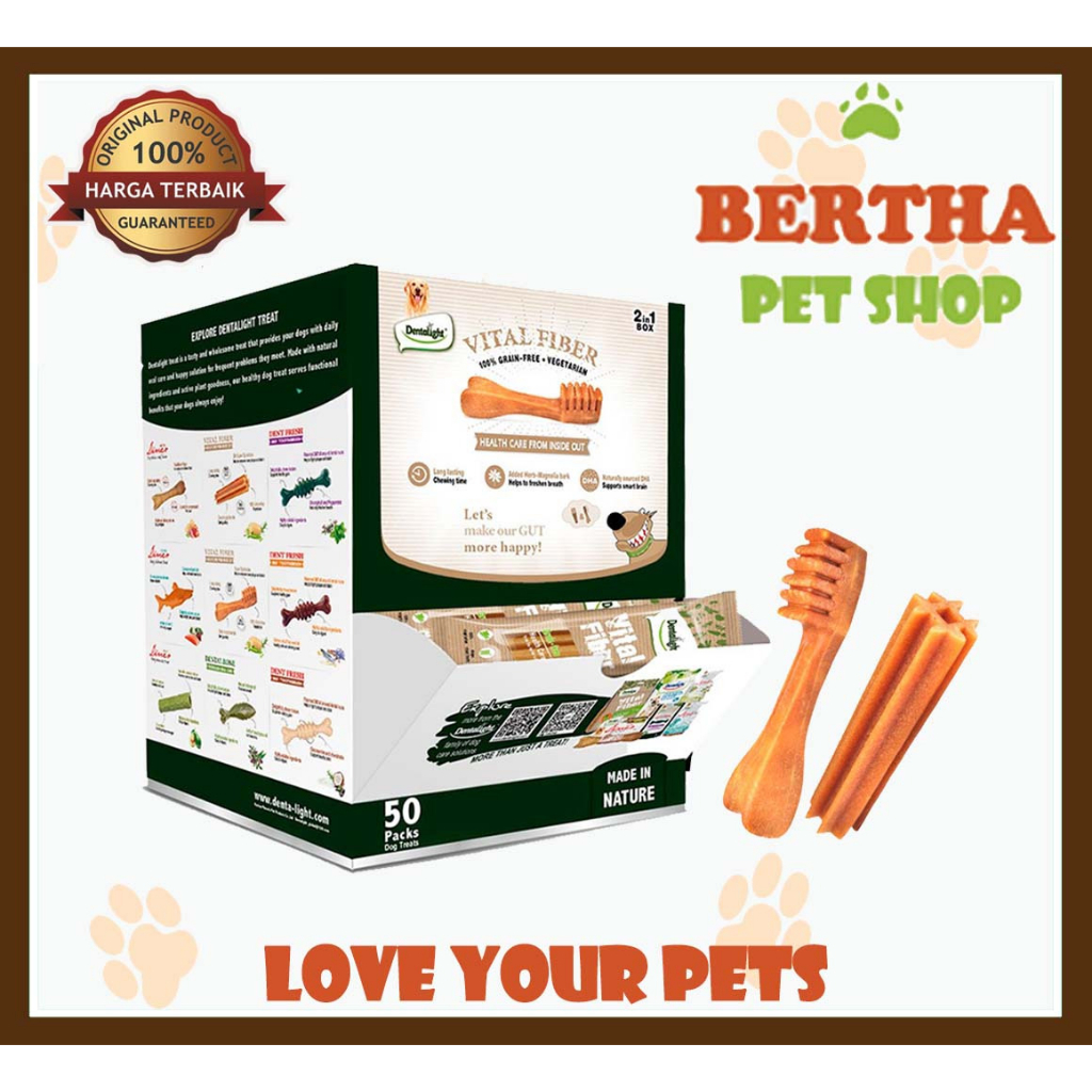 DENTALIGHT VITAL FIBER 10GR - SNACK ANJING