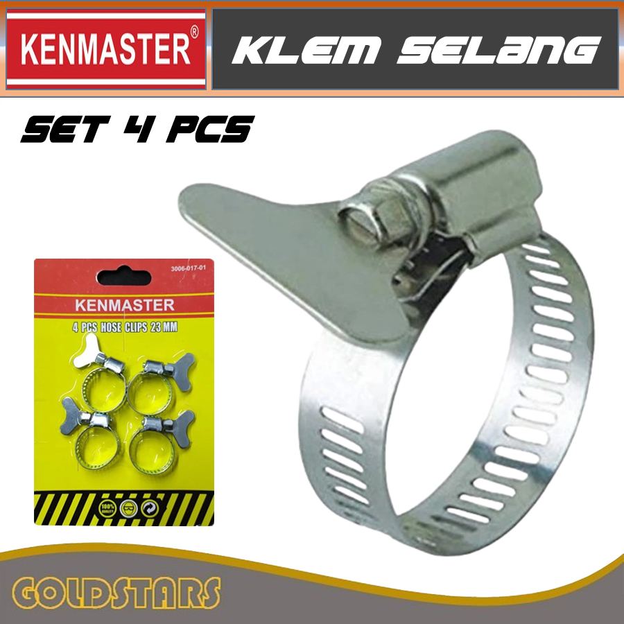 Klem Selang Set 4 pcs Yellow / Kenmaster Hose Clamp Cincin Kupu Kupu