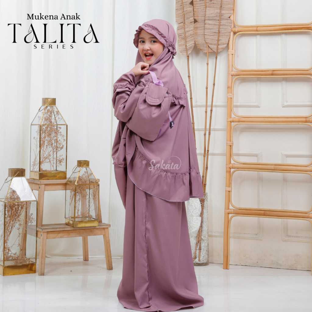 Sakata - Mukena Anak Basic Polos (3-9 Tahun) / Mukena Rayon / Mukena balita / Mukena Anak Polos / Mu