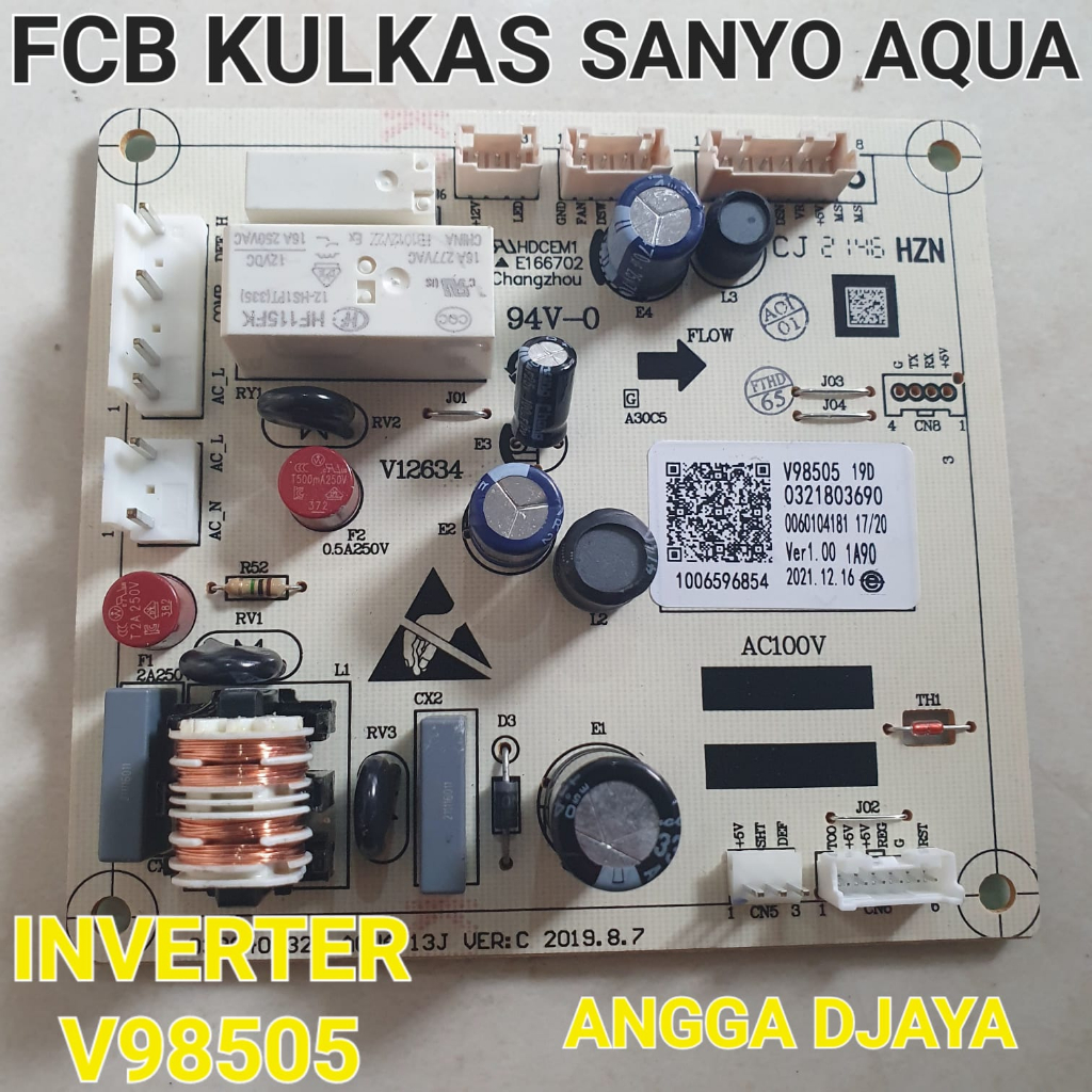 FCB KULKAS INVERTER V98505 UNTUK AQUA SANYO HAYER ORIGINAL