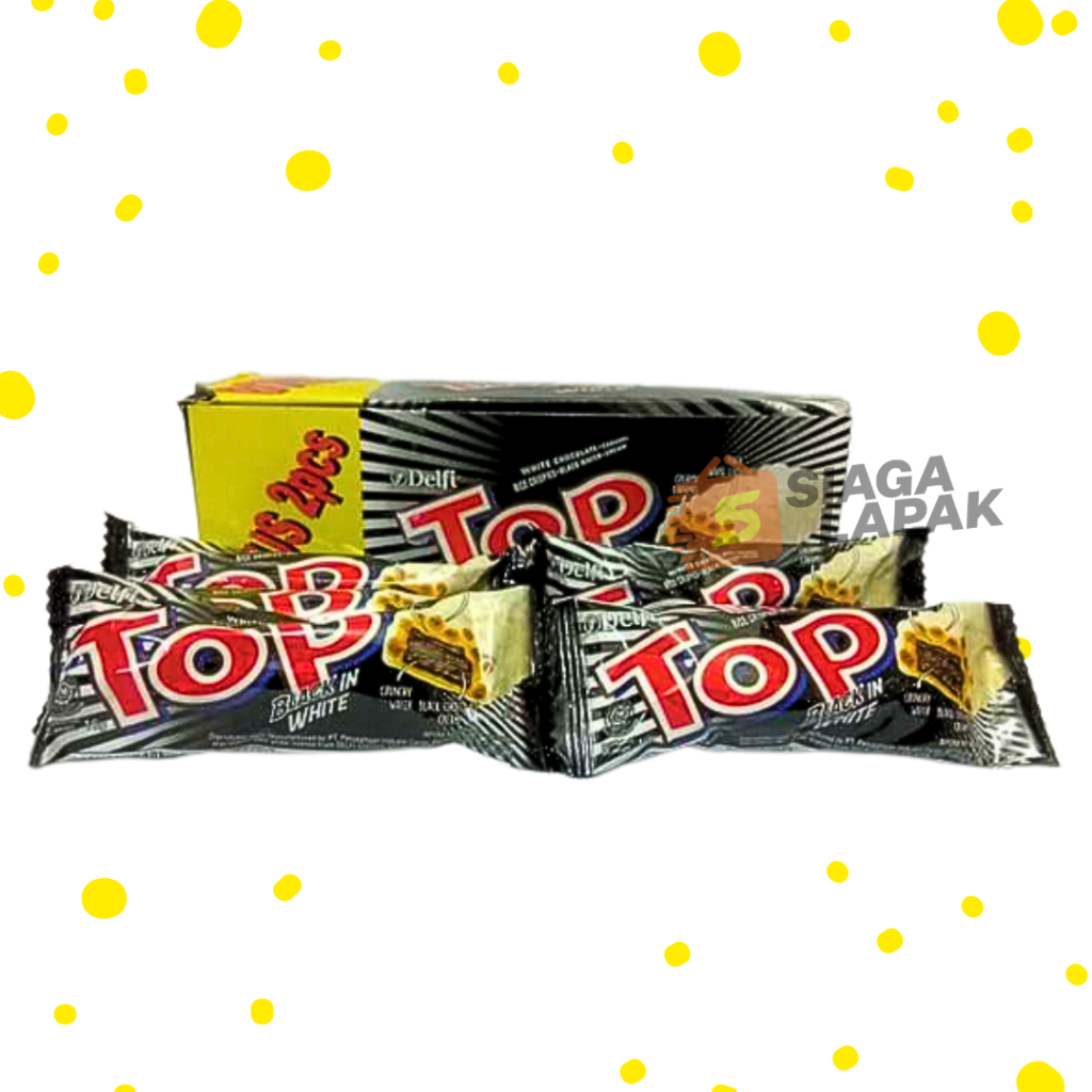 Wafer Top Coklat Black In White Delfi 9gr
