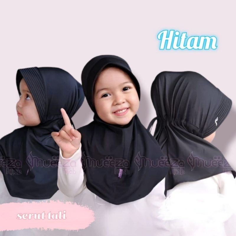 jilbab bayi serut jokowi polos / kerudung jersey anak 0-2thn