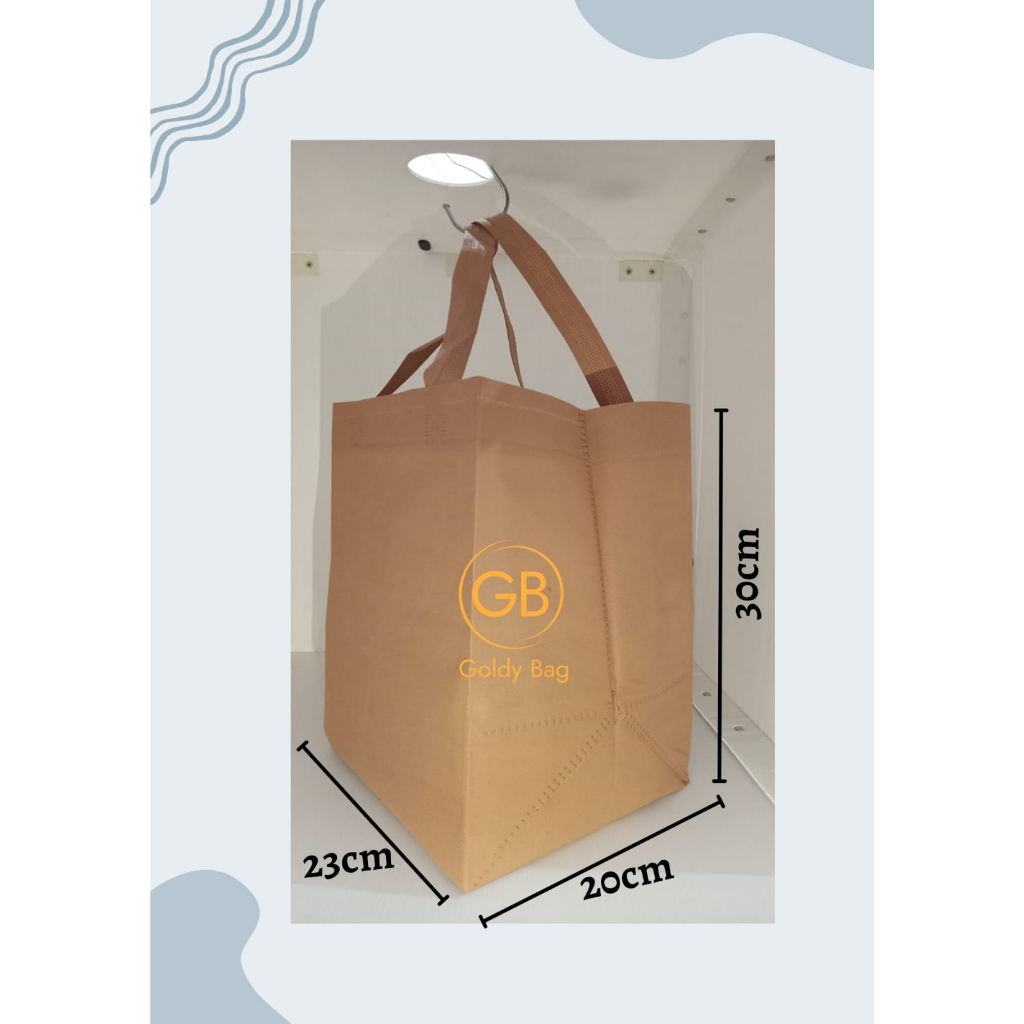

tas hajatan dus kue 20x20 tas spunbond goodie bag tas kain (23x30x20)