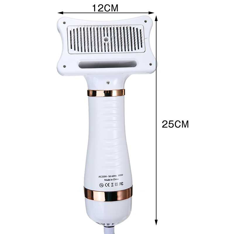 Sisir Pengering Bulu Hewan Anjing Kucing 2 in 1 Portable 300W Grooming Pet Hair Dryer Blower