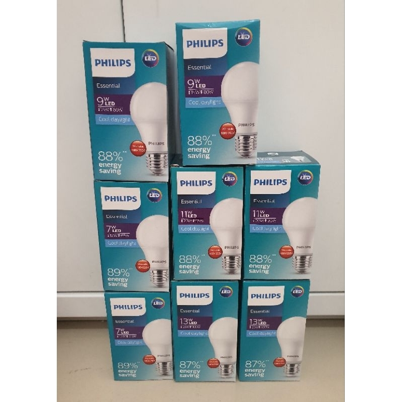 LAMPU LED PHILIPS ESENTIAL 7W 9W 11W 13W