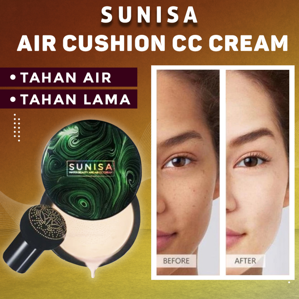 SUNISA Air Cushion CC Cream Foundation Bedak Wajah Kecantikan