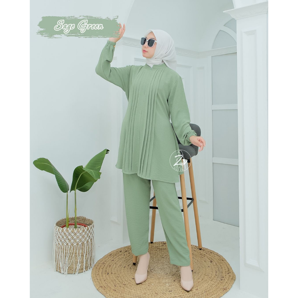 SETELAN CELANA ALLISA INAYA ORI ZR CRINGKEL ONE SET KERJA WANITA TERKINI