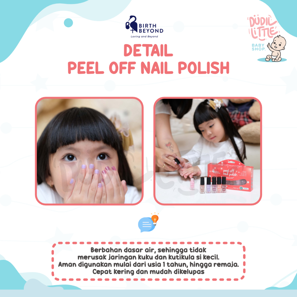 Birth Beyond Peel of nail polish warna candy lucu isi 6 pcs