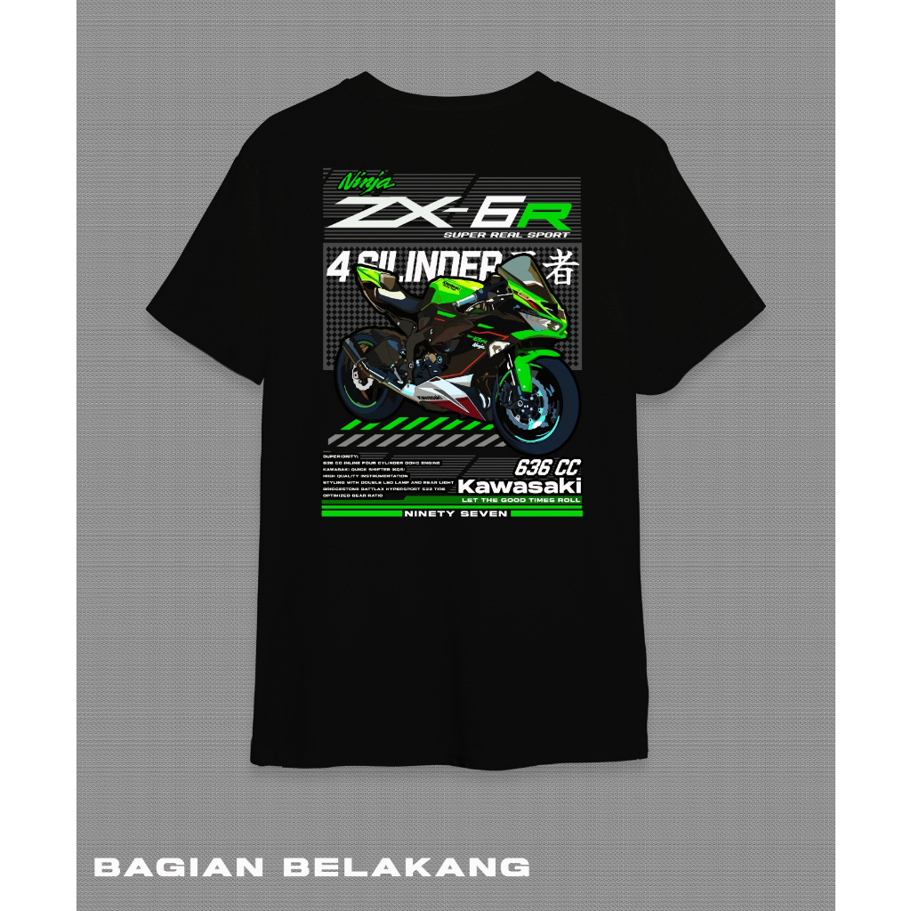 T-Shirt kawasaki ZX6R new | ninety seven