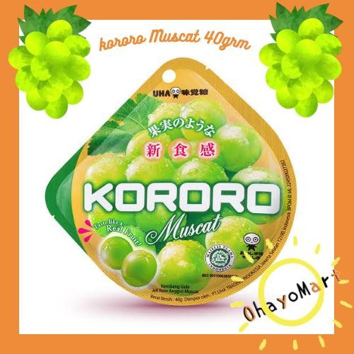 UHA Kororo muscat permen jeli / Japanese Fruit Jelly Candy muscat 40g