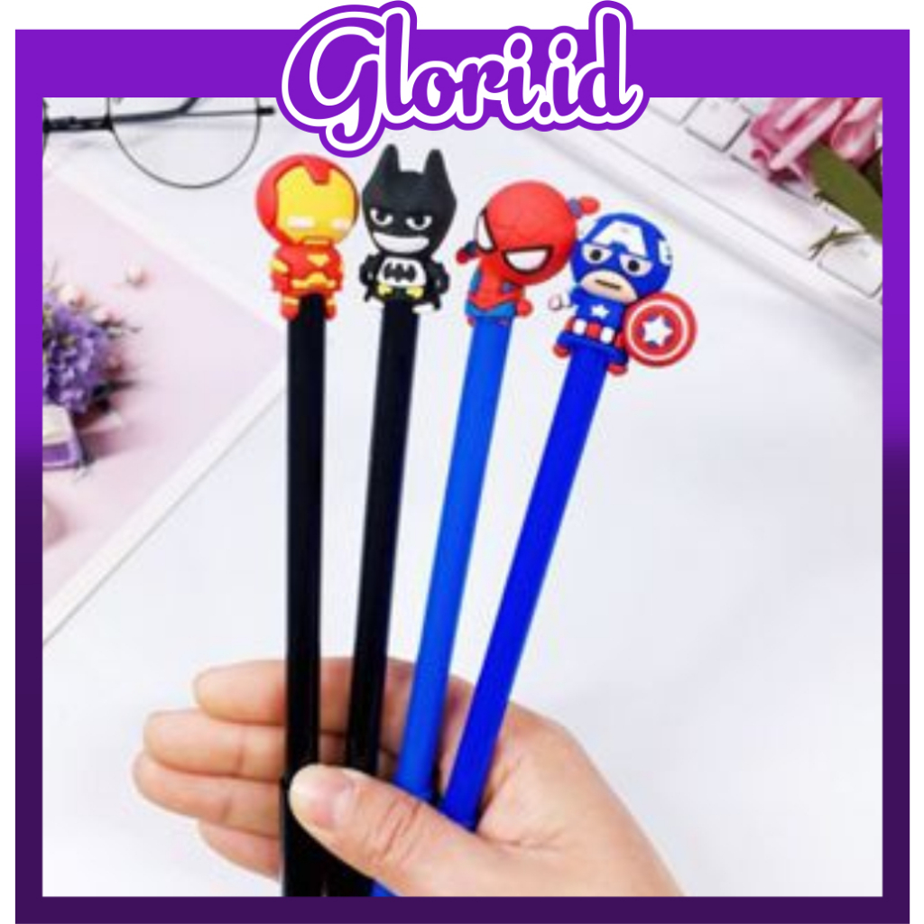 

GLORI.ID Pena Hero / Pulpen Gel Karakter hero / Pen hero Alat Tulis Stationary Murah S076