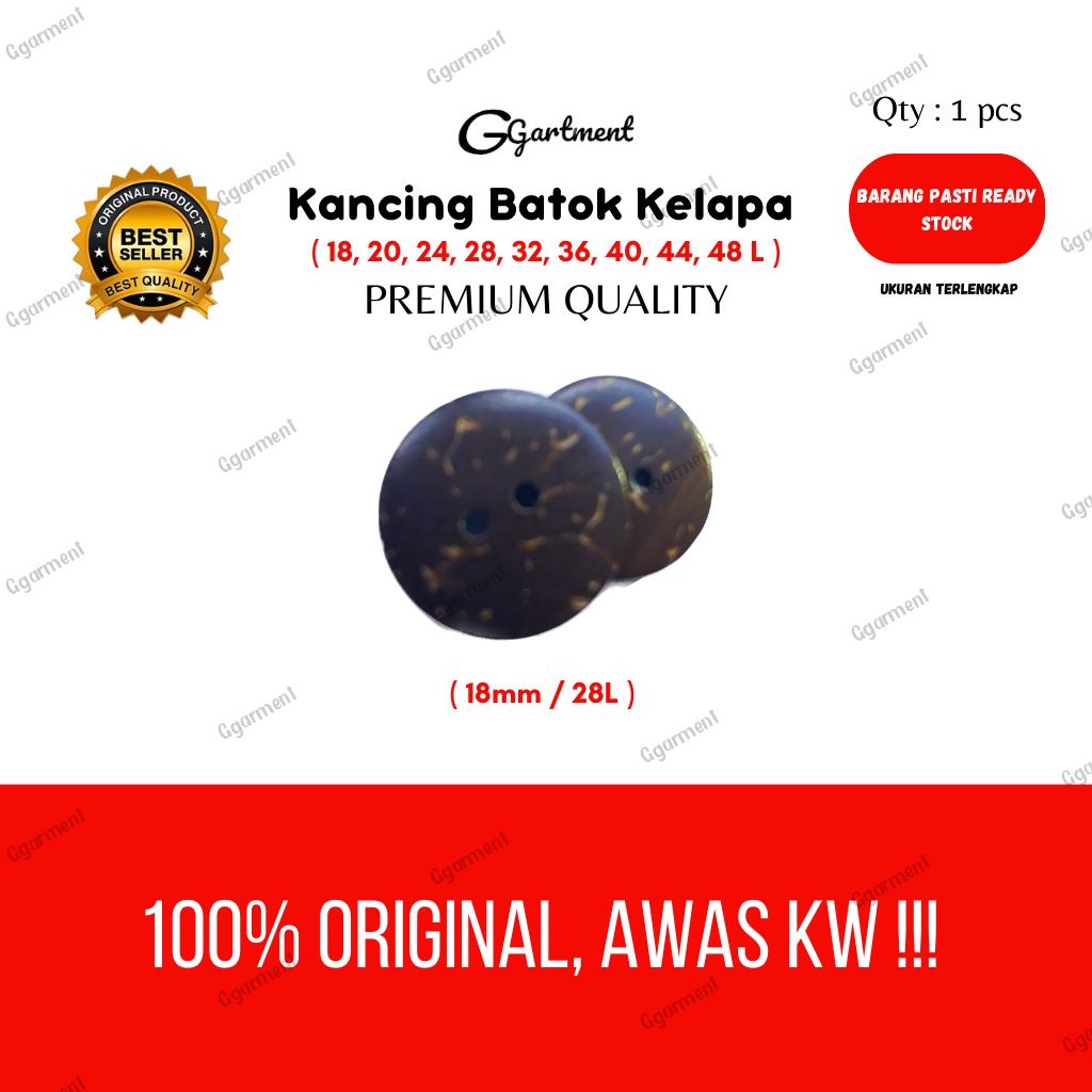 Kancing Batok Kelapa (Pcs)