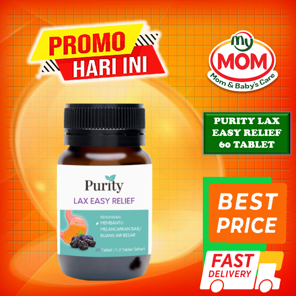 [BPOM] Purity Lax Easy Relief Pelancar Sembelit BAB Constipation 60 Tablet / Vitamin / Multivitamin / MYMOM