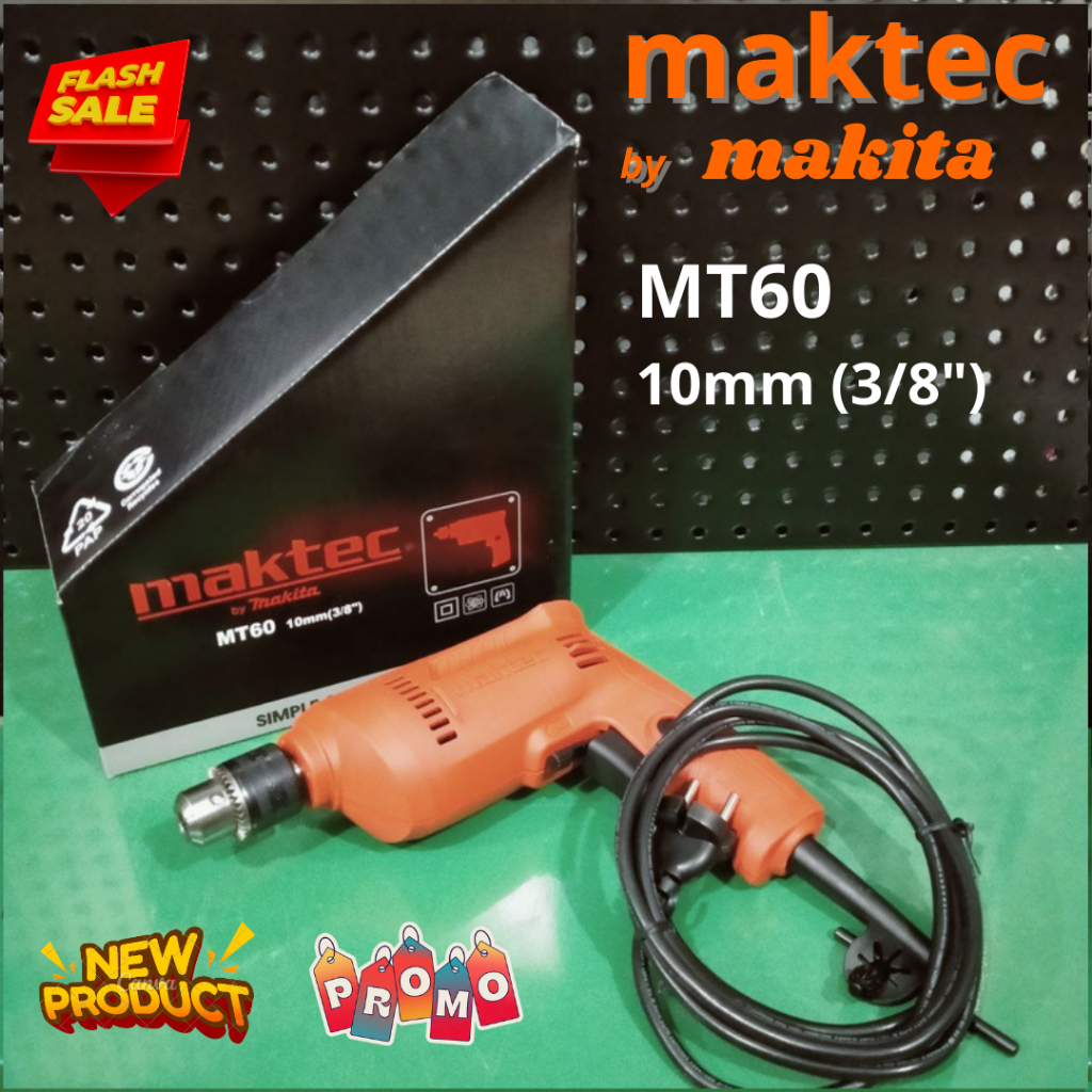 Mesin Bor Tangan Makita Maktec by Makita MT60  10mm