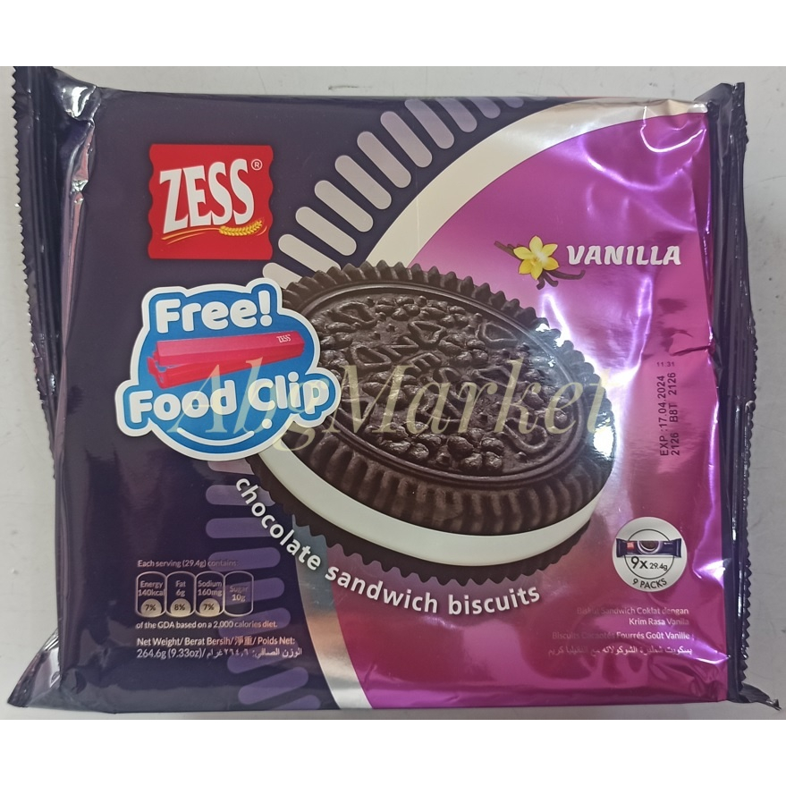 

Zess Biscuit Chocolate Sandwich Biskuit All Variant Oreo 264gr - Vanilla