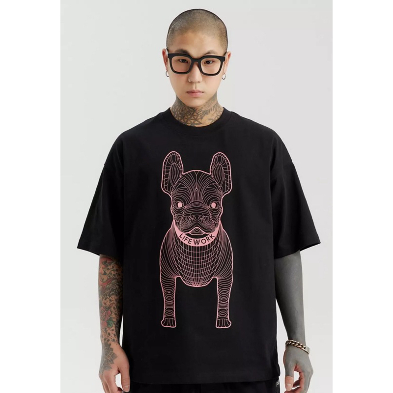 Life Work Big Radog T-Shirt Multi Black