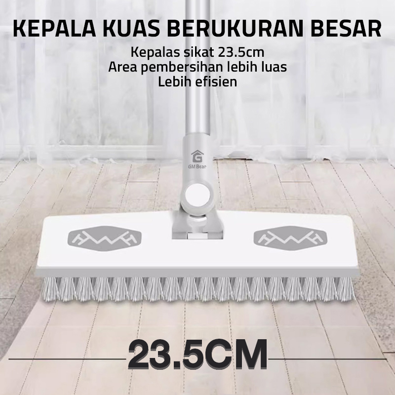 GM Bear Sikat Dorong Lantai Kamar Mandi (2in1) 2035 - Sikat Pembersih Dinding WC Kamar Mandi Wiper Pembersih Lantai 2in1