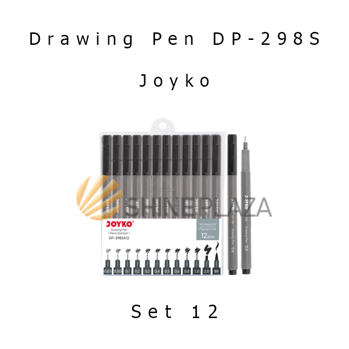 

Drawing Pen Set Joyko DP-298SA12 - Pena Gambar Hitam Set 12 Joyko