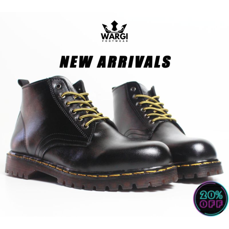 38-43 Wargi WINGS - Sepatu Boots Casual Formal Sepatu Docmart Sepatu Rider Model Docmart Pria Wanita dr martins sepatu koboy