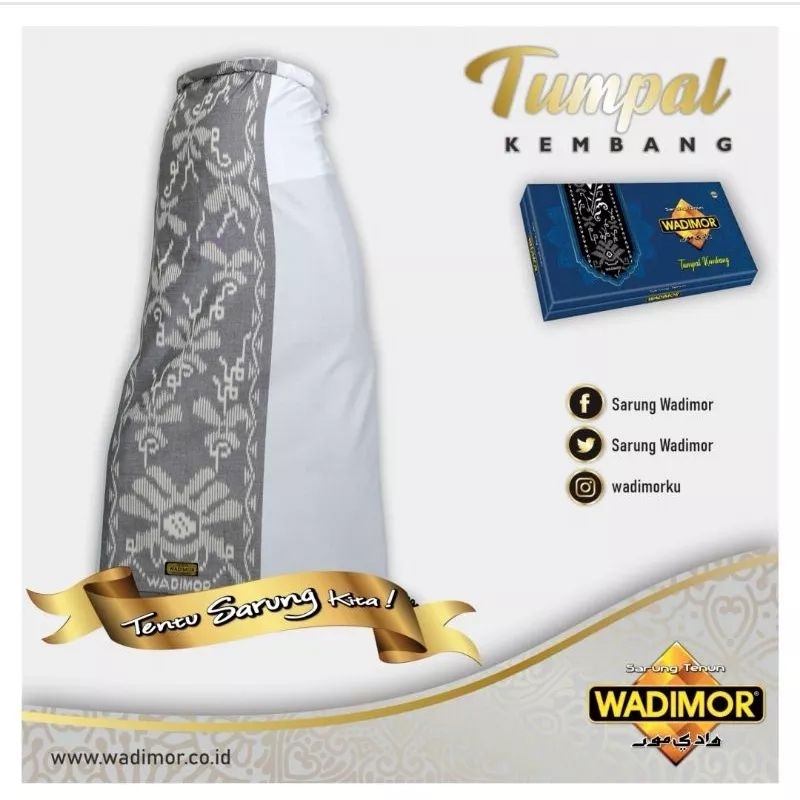 Sarung WADIMOR Polos TUMPAL kembang putih