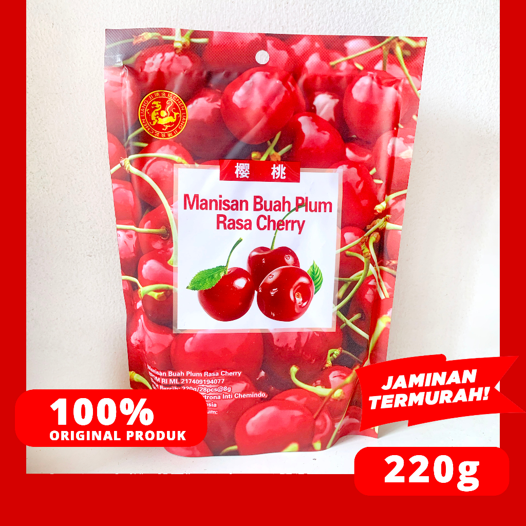 

MANISAN BUAH PLUM BASAH RASA BUAH CHERRY 220 GR CHEN LIANG JI