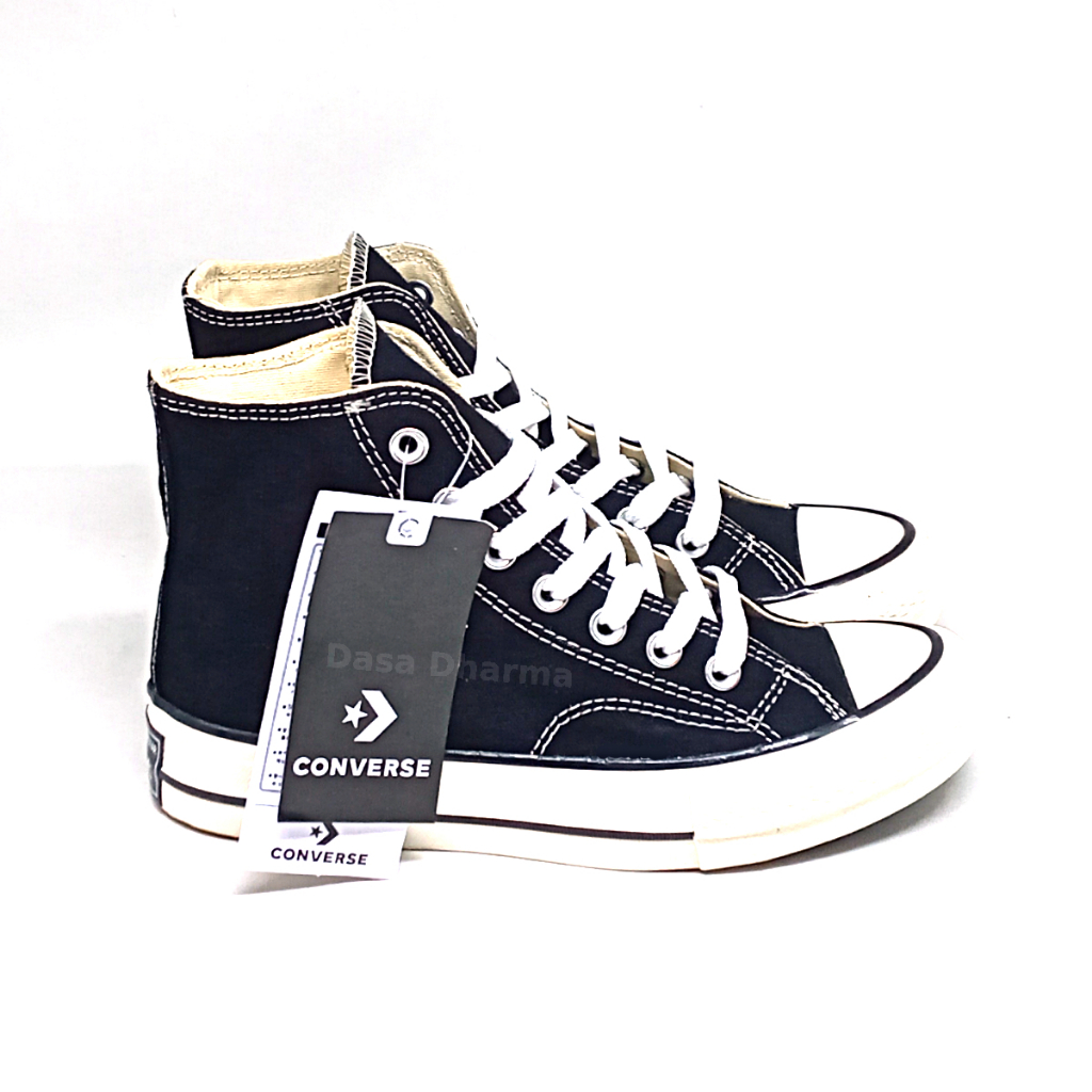 Sepatu Konvers High Cut 70s Hitam Putih Glosy Import Vietnam