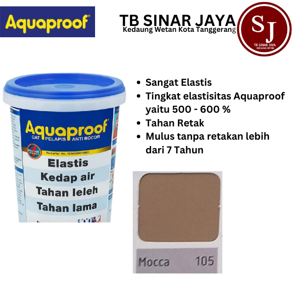 Cat Aquaproof Cat Pelapis Anti Bocor Kemasan 4kg - 105 Mocca