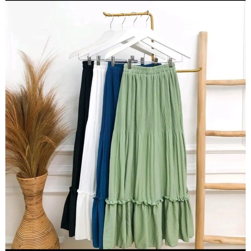 Rok plisket ruffle hyget premium