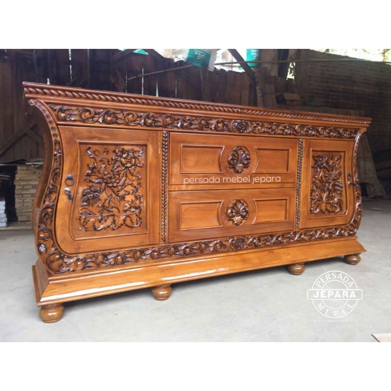 Bufet biola / Bufet jati / Bufet ukir jati jepara / Bufet jati biola / Bufet ukir jati jepara