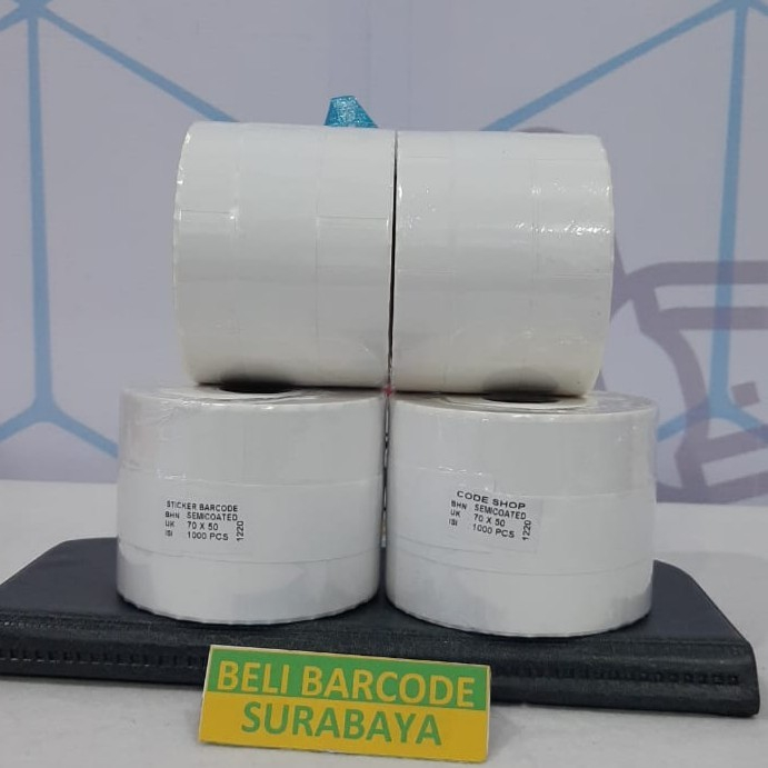 Label Semicoated 70 x 50 / 70x50 mm / 70x50mm 1Line Isi 1000pcs Resi