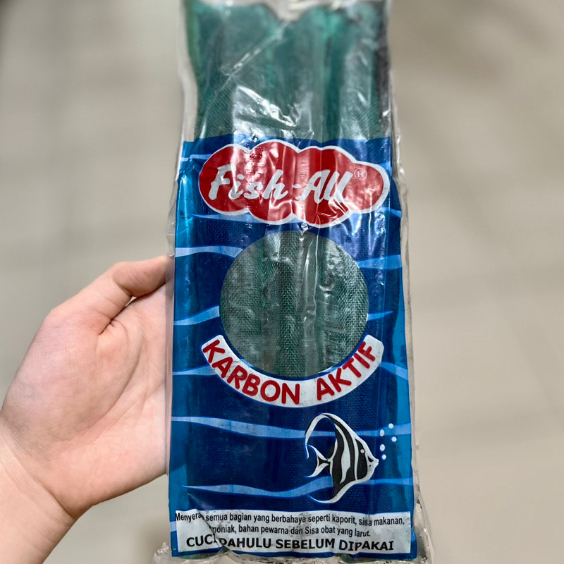 Karbon Aktif Kecil FISH ALL | Arang/ Media Filter Aquarium/Kolam