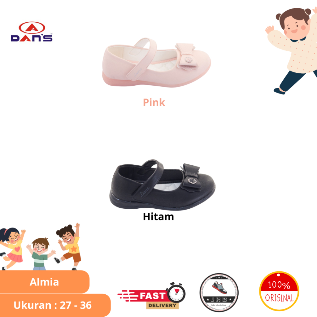 Sepatu Pantofel Anak Perempuan (TK)(SD) Dans Almia Original
