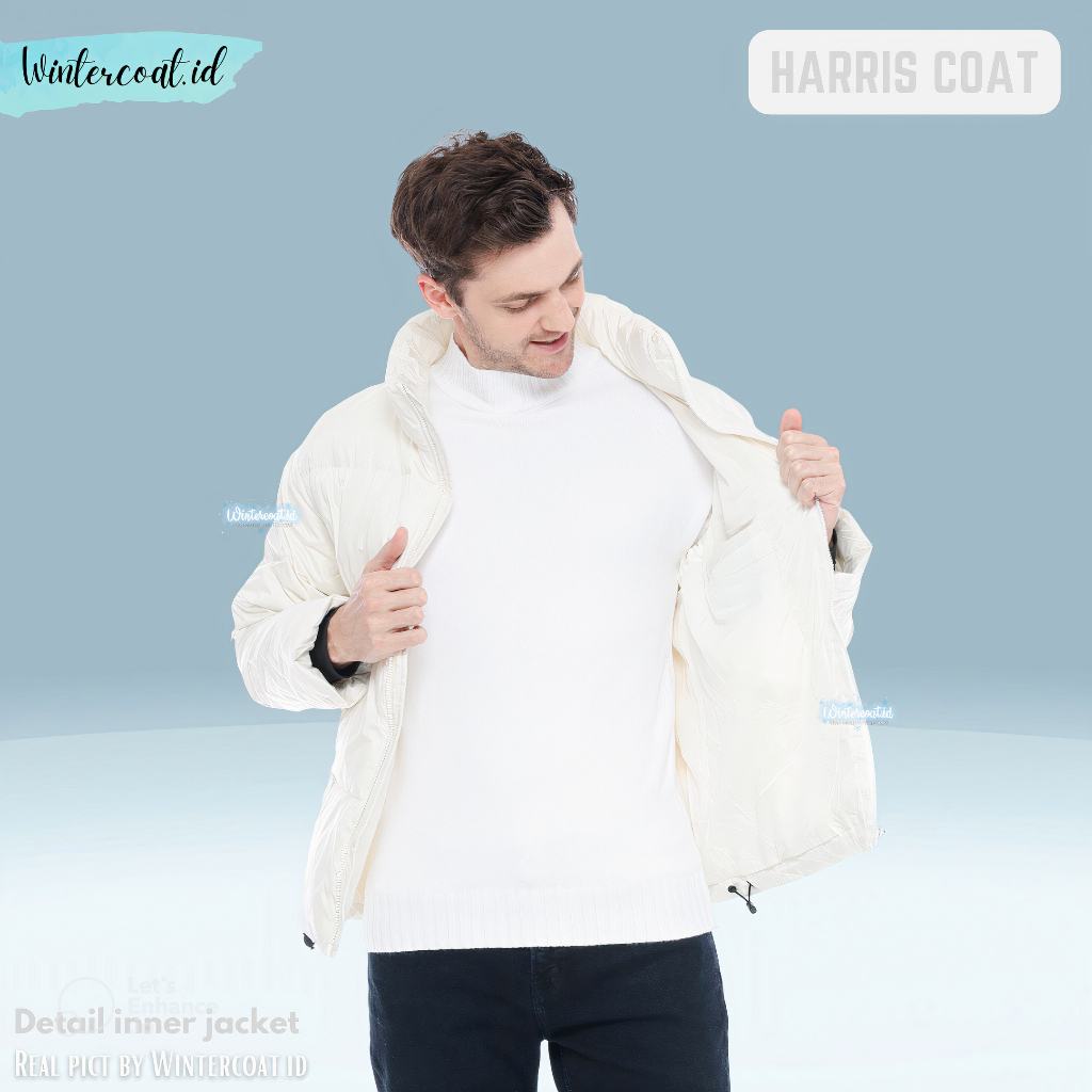 Coat winter pria down padding jacket cowok Harris signature wintercoat.id 90% white bulu angsa big size jumbo jaket putih gunung