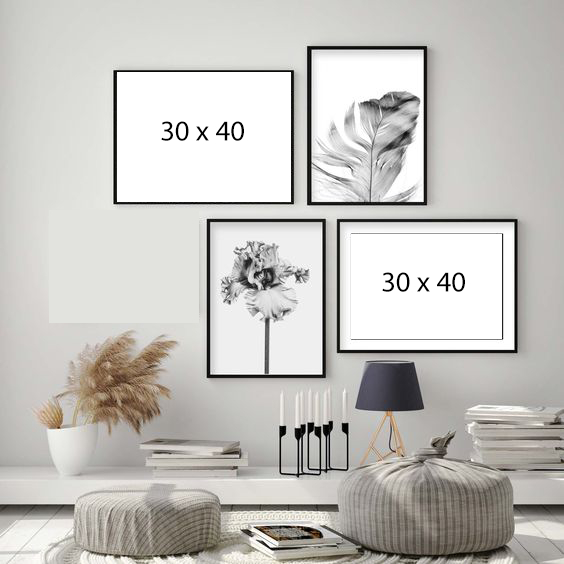 Cetak foto Paket 4 pcs 30 x 40 frame blok fiber