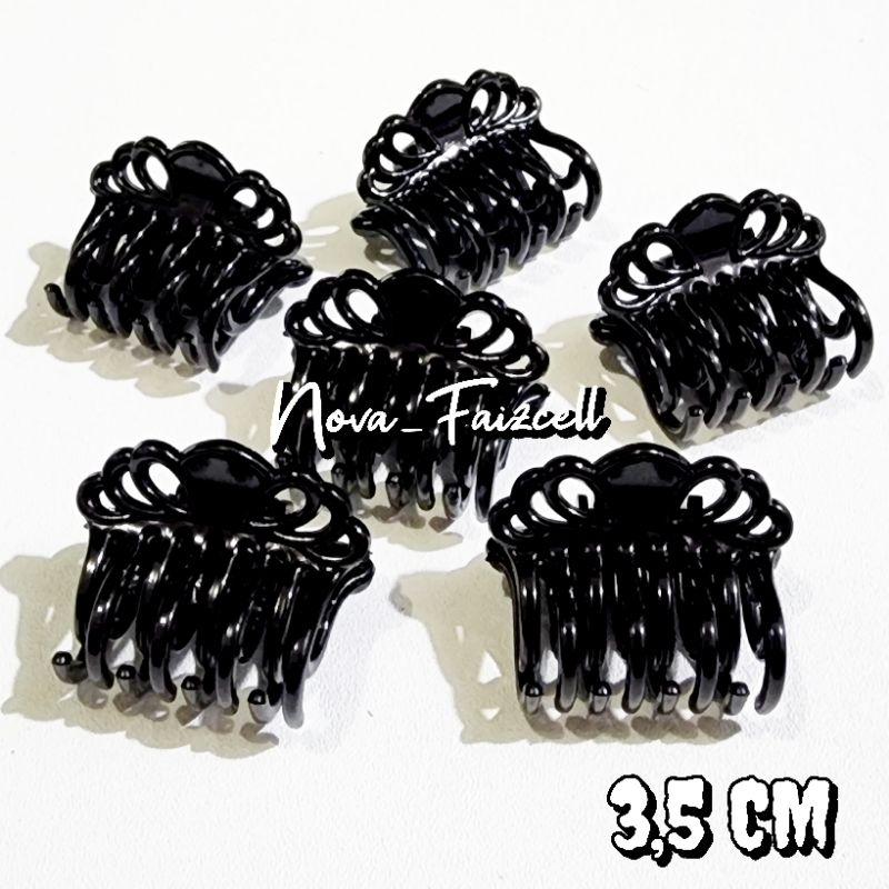 Jepit Rambut Glossy Cakar kecil pita 3,5cm Premium Jepitan Dewasa
