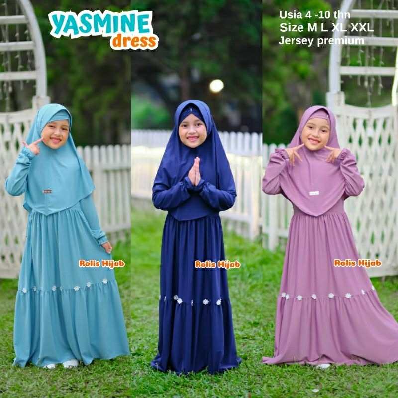 YASMINE SET SYAR'I /Gamis anak /gamis anak perempuan