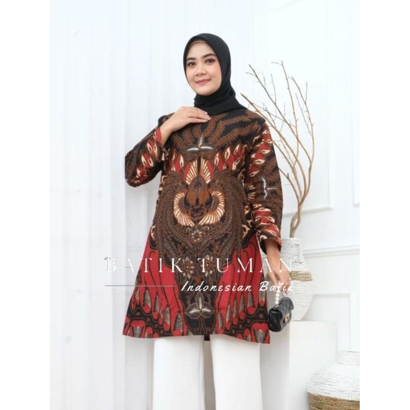 AMEENA Tunik Batik Wanita Bahan Katun Primisima Halus