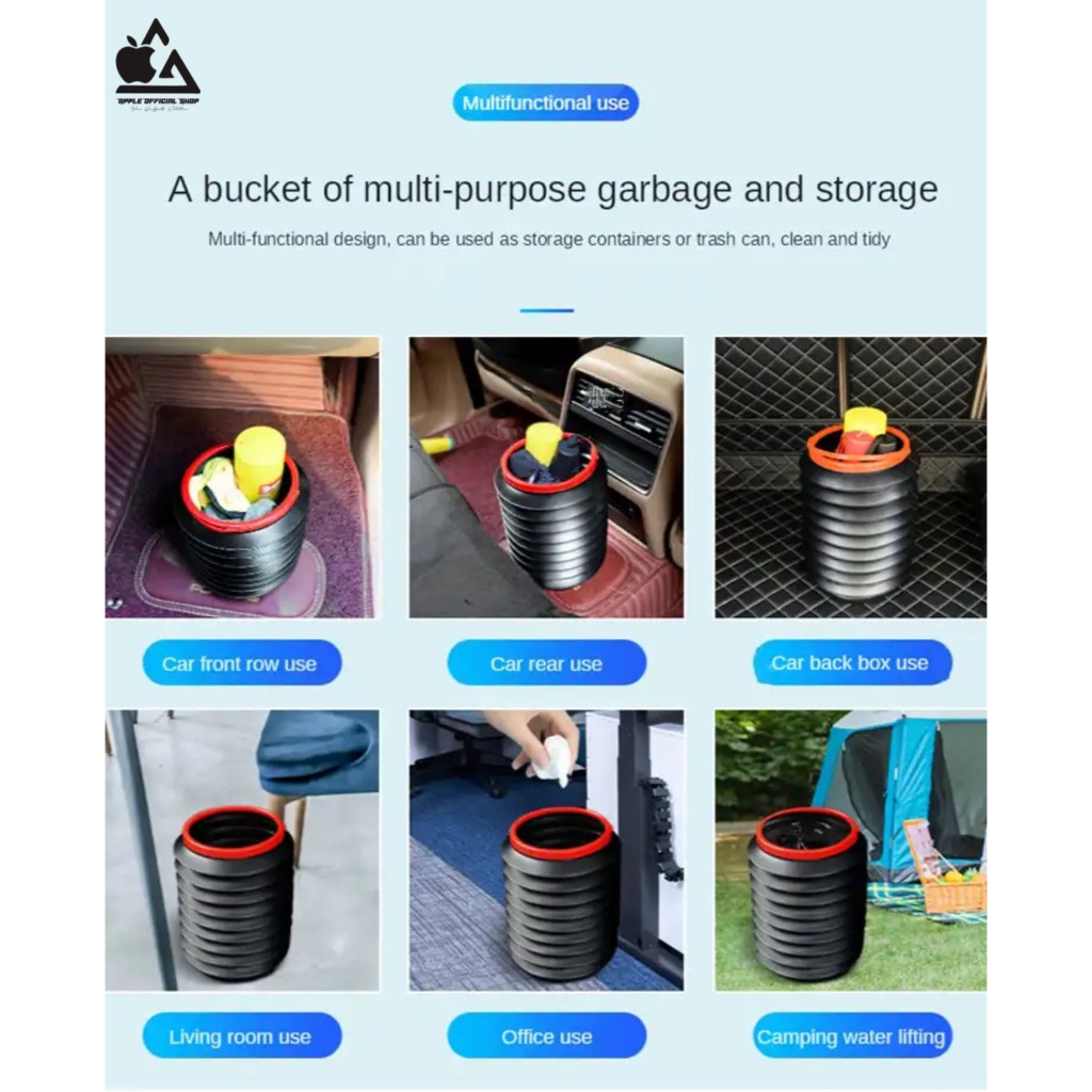 Tempat Sampah Lipat Mobil Serba Guna Car Multi Function Foldable Storage Murah Trash Bin Kotak Tong Sampah Minimalis Multi Fungsi Serbaguna Car Dustbin Magic Container Payung