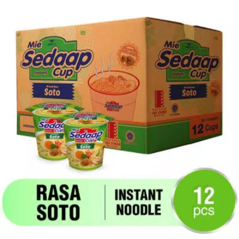 

MIE SEDAAP CUP RASA SOTO 1 DUS ISI 12