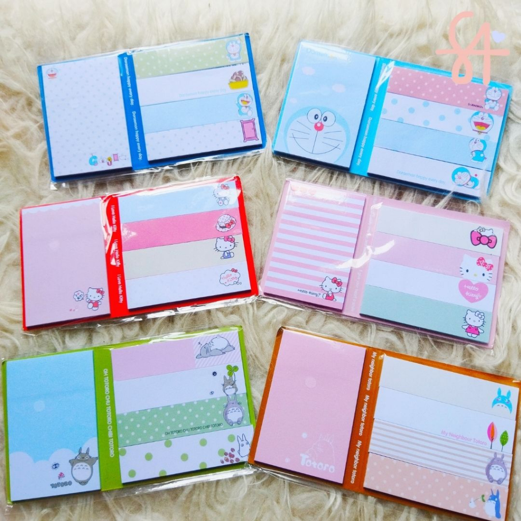 

Sticky Notes 2in1 Lucu | Sticky Notes Karakter | Sticky Notes Kartun | Memo Lucu | Memo Karakter | Memo Kartun | Sticky Notes Totoro | Sticky Notes Hello Kitty | Sticky Notes Doraemon | Stationery