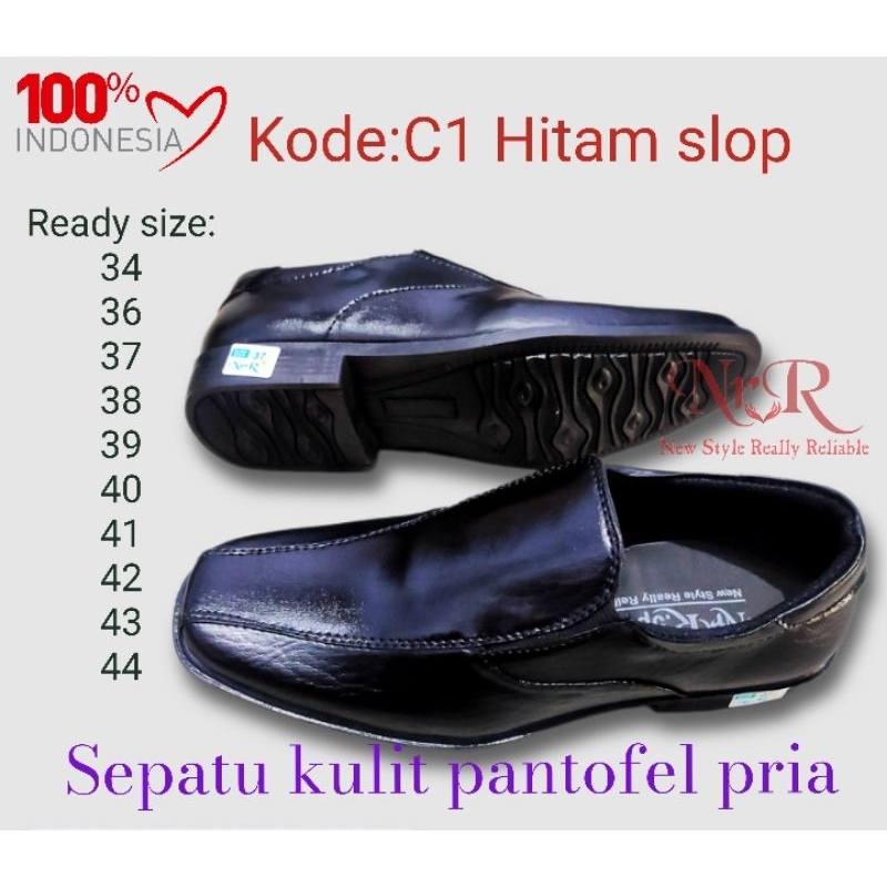 SEPATU PANTOFEL KULIT ANAK LAKI LAKI SEKOLAH PONDOK/SEPATU ANAK PUTRA PANTOFEL HITAM UKURAN 33 34 35 36 37 38 39 40 41 42 43 44