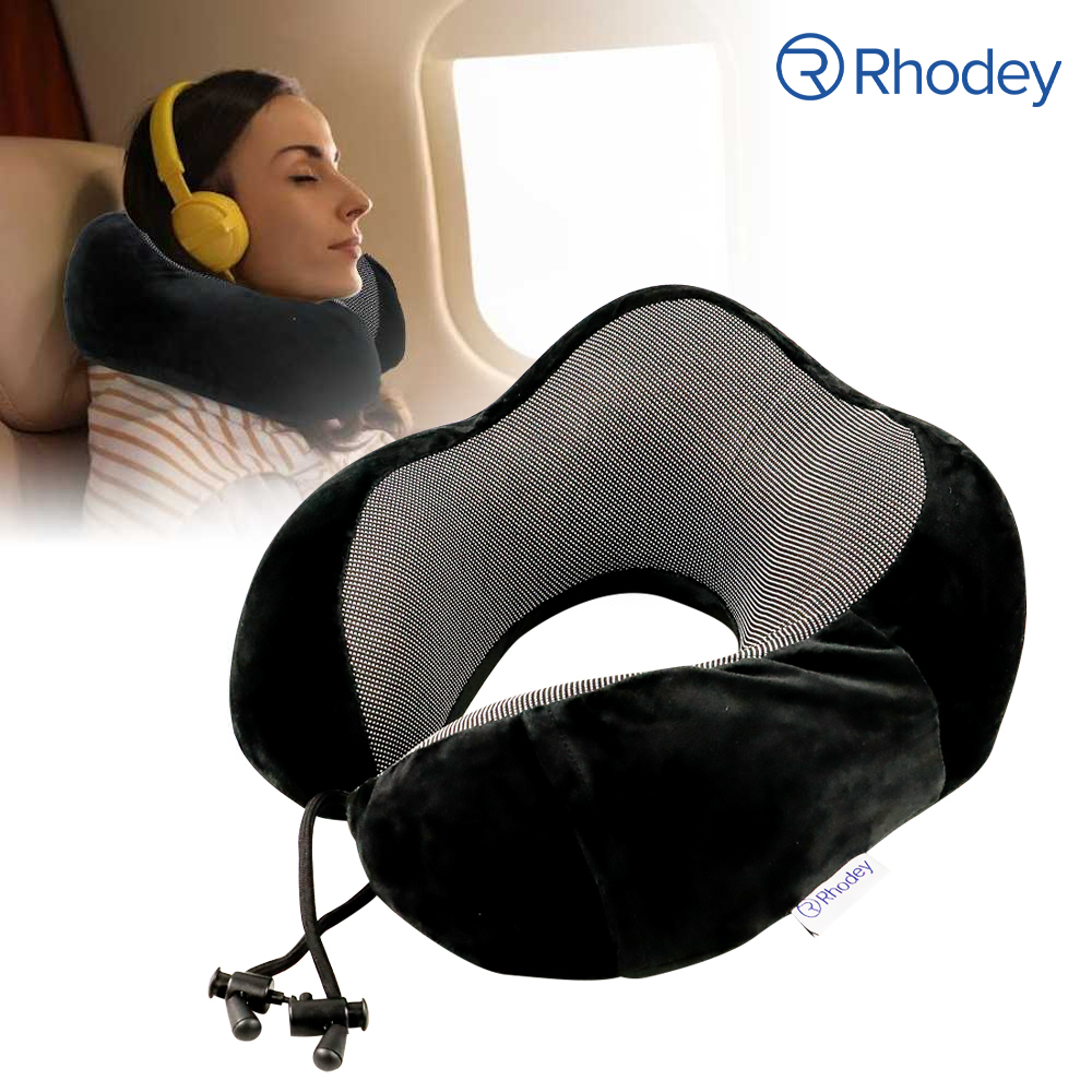 Bantal Leher U-Shape Foldable Travel Neck Pillow / Bantal Travel / Bantal Busa / Bantal Mobil - SER43 - Blue