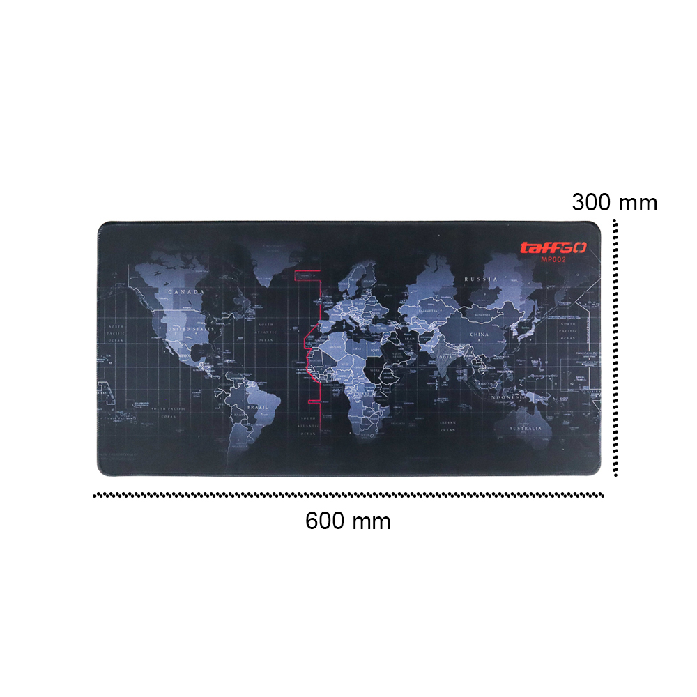 TaffGO Gaming Mouse Pad Desk Mat Motif Peta Dunia 300 x 600 mm - MP002 - Black